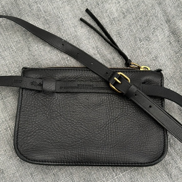 Madewell Small Black Leather Waist / Belt Bag - Picture 4 of 13